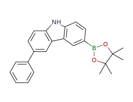 Molecular Structure of 1303472-74-3 (3-phenyl-6-(4,4,5,5-tetramethyl-1,3,2-dioxaborolane-2-yl)-9H-carbazole)