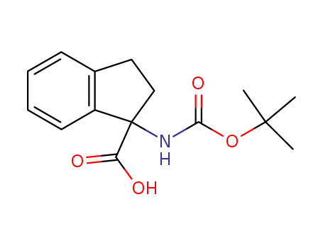 Molecular Structure of 214139-26-1 (N-BOC-D,L-1-AMINOINDANE-1-CARBOXYLIC ACID)
