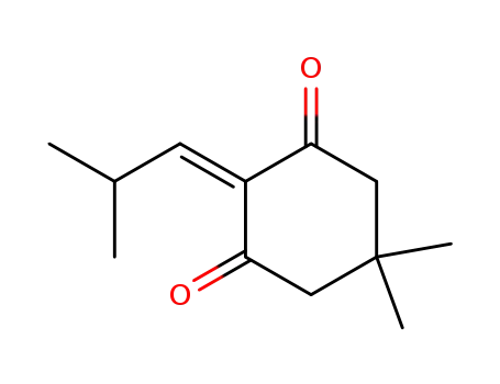 Molecular Structure of 83814-58-8 (5,5-dimethyl-2-(2-methyl)propylidenecyclohexane-1,3-dione)