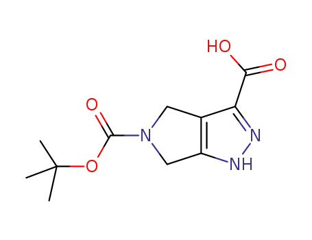 Molecular Structure of 1160248-35-0 (5-(tert-butoxycarbonyl)-1,4,5,6-tetrahydropyrrolo[3,4-c]pyrazole-3-carboxylic acid)