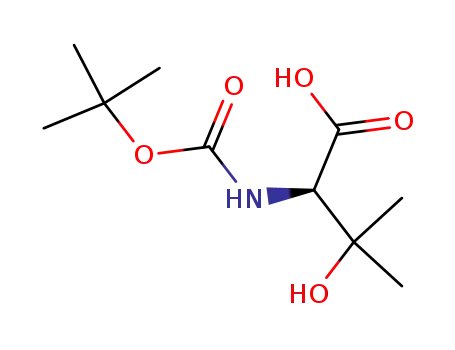 Molecular Structure of 288159-40-0 (N-BOC-(R)-2-AMINO-3-HYDROXY-3-METHYLBUTANOIC ACID)