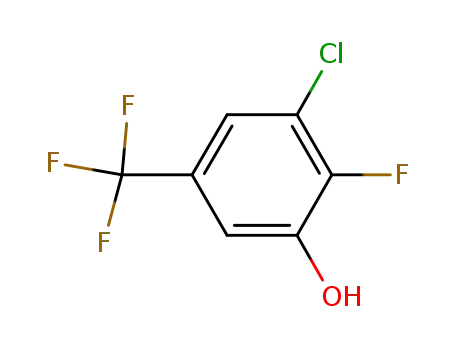 Molecular Structure of 261763-12-6 (3-CHLORO-2-FLUORO-5-(TRIFLUOROMETHYL)PHENOL)