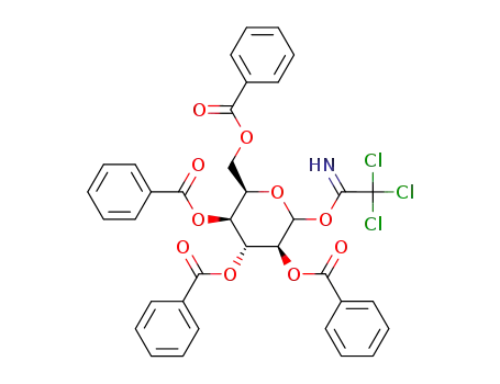 Molecular Structure of 1056441-97-4 (2,3,4,6-tetra-O-benzoyl-α,β-D-idopyranosyl trichloroacetimidate)