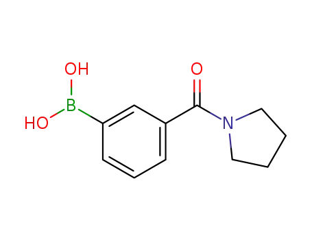 Molecular Structure of 723281-53-6 (3-(Pyrrolidine-1-carbonyl)phenylboronic acid)