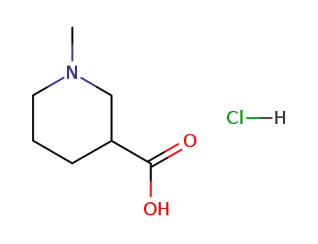 Molecular Structure of 19999-64-5 (1-METHYLPIPERIDINE-3-CARBOXYLIC ACID HYDROCHLORIDE)