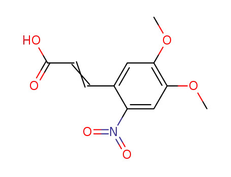 Molecular Structure of 20567-38-8 (4,5-DIMETHOXY-2-NITROCINNAMIC ACID)