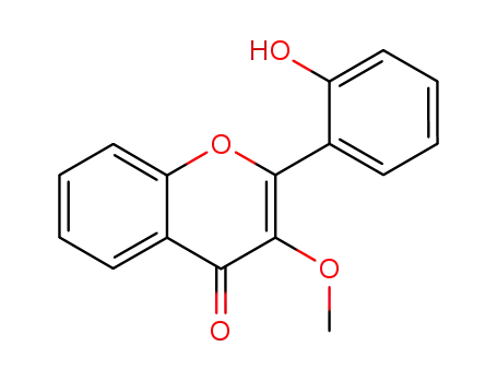 Molecular Structure of 105827-34-7 (4H-1-Benzopyran-4-one, 2-(2-hydroxyphenyl)-3-methoxy-)