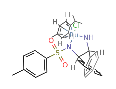 Molecular Structure of 192139-90-5 ((S,S)-N-(p-Toluenesulfonyl)-1,2-diphenylethanediamine(chloro)(p-cymene)ruthenium(II))