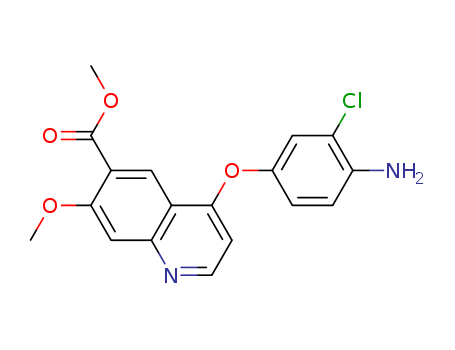 417723-07-0,methyl 4-(4-amino-3-chlorophenoxy)-7-methoxy-6-quinolinecarboxylate,methyl 4-(4-amino-3-chlorophenoxy)-7-methoxy-6-quinolinecarboxylate
