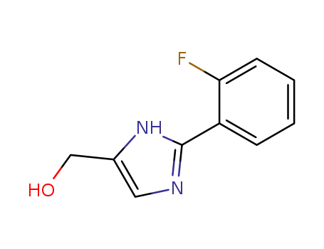 Molecular Structure of 906477-25-6 (2-(2-FLUOROPHENYL)-1H-IMIDAZOL-5-YL]METHANOL)