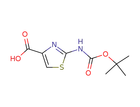 Molecular Structure of 83673-98-7 (BOC-2-AMINO-4-THIAZOLE-CARBOXYLIC ACID)