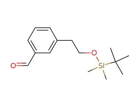 Molecular Structure of 874899-89-5 (3-[2-[[(1,1-dimethylethyl)dimethylsilyl]oxy]ethyl]Benzaldehyde)
