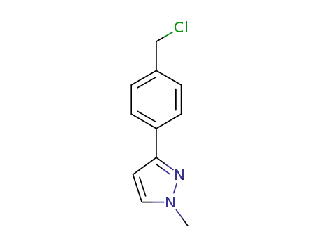 Molecular Structure of 916766-83-1 (3-[4-(chloromethyl)phenyl]-1-methyl-1h-pyrazole)
