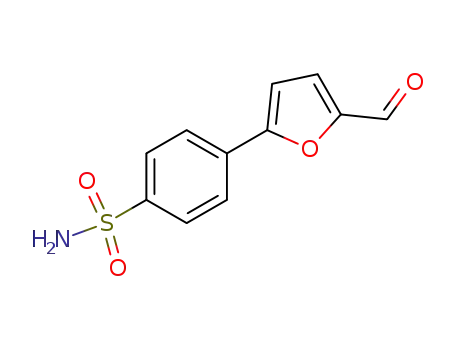 Molecular Structure of 21821-40-9 (4-(5-FORMYL-2-FURYL)BENZENE-1-SULFONAMIDE)