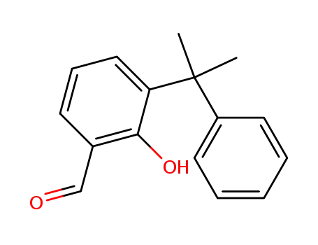 Molecular Structure of 165450-61-3 (2-hydroxy-3-(1-methyl-1-phenylethyl)benzaldehyde)