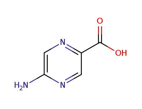Molecular Structure of 40155-43-9 (5-AMINO-PYRAZINE-2-CARBOXYLIC ACID)