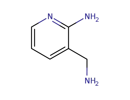 Molecular Structure of 144288-48-2 (3-Pyridinemethanamine,2-amino-(9CI))