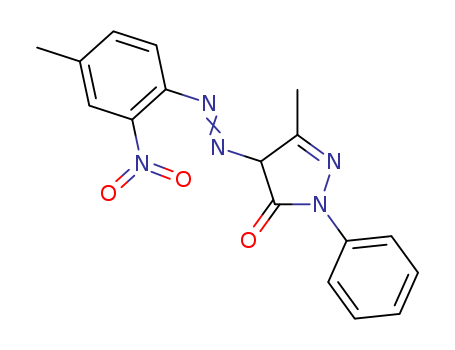 3H-Pyrazol-3-one,2,4-dihydro-5-methyl-4-[2-(4-methyl-2-nitrophenyl)diazenyl]-2-phenyl-
