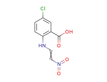 Molecular Structure of 1260167-02-9 (5-chloro-2-(2-nitrovinylamino)benzoic acid)