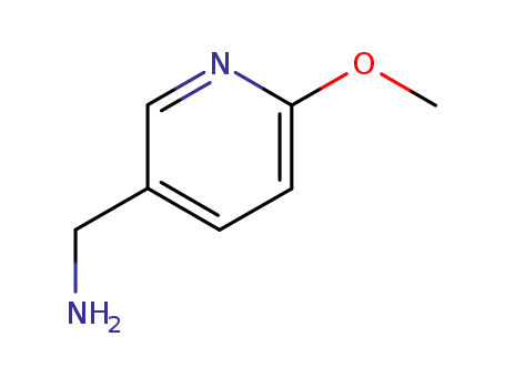 Molecular Structure of 262295-96-5 (3-Pyridinemethanamine,6-methoxy-(9CI))