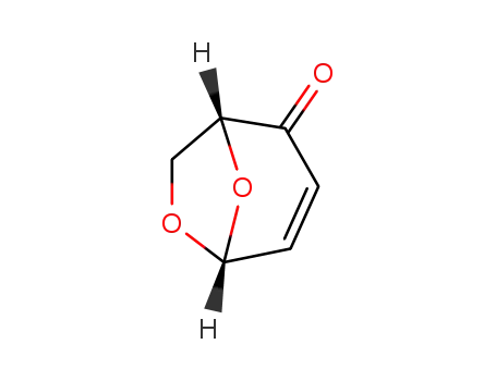 Molecular Structure of 33647-85-7 (6,8-Dioxabicyclo3.2.1oct-3-en-2-one, (1R,5R)-)