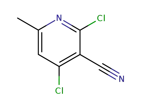 Molecular Structure of 38367-36-1 (2,4-dichloro-6-Methylnicotinonitrile)