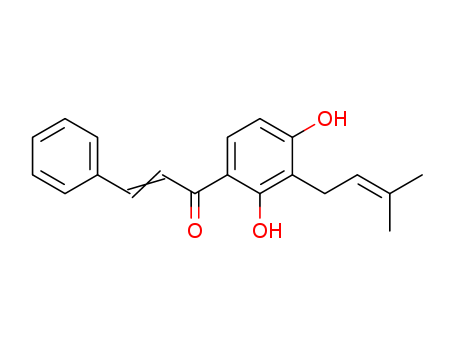 1-[2,4-dihydroxy-3-(3-methylbut-2-enyl)phenyl]-3-phenyl-prop-2-en-1-one cas  51619-57-9