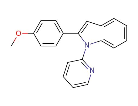 Molecular Structure of 1310709-07-9 (2-(4-methoxyphenyl)-1-(pyridin-2-yl)-1H-indole)