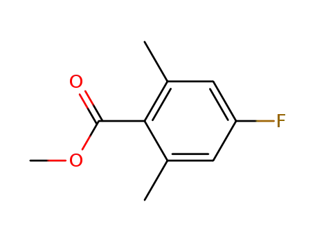 Molecular Structure of 14659-60-0 (Benzoic acid，4-fluoro-2,6-dimethyl-， methyl ester)