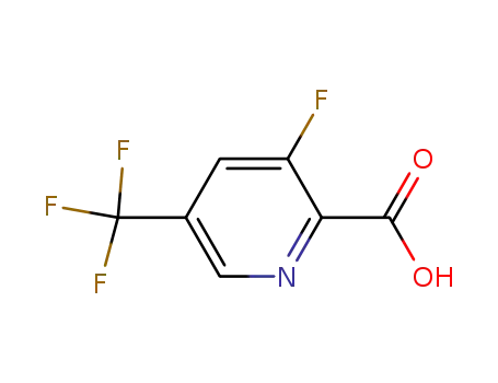 Molecular Structure of 89402-28-8 (3-Fluoro-5-(trifluoromethyl)pyridine-2-carboxylic acid)