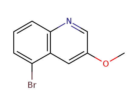 Molecular Structure of 776296-12-9 (5-Bromo-3-Methyoxy-Quinoline)