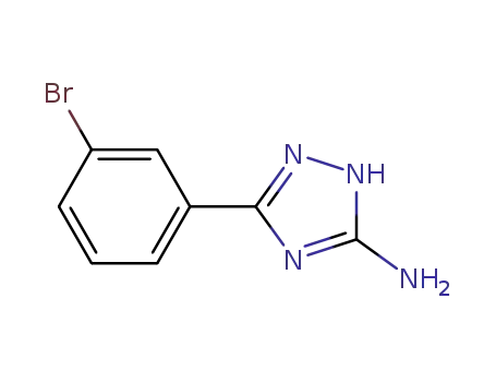 Molecular Structure of 383130-99-2 (5-(3-Bromophenyl)-4H-1,2,4-triazol-3-amine)