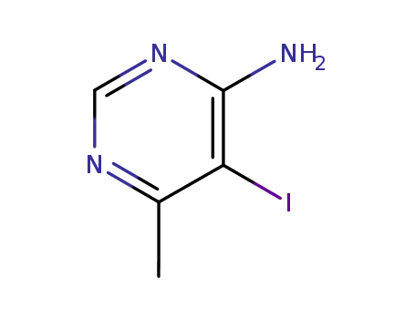 Molecular Structure of 83410-18-8 (5-IODO-6-METHYL-4-PYRIMIDINAMINE)