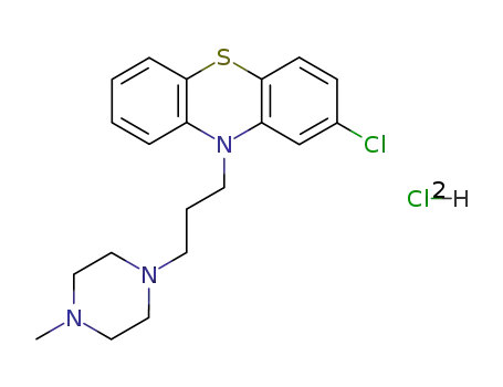 10H-Phenothiazine, 2-chloro-10-[3-(4-methyl-1-piperazinyl)propyl]-,
monohydrochloride