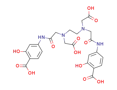 Molecular Structure of 41314-68-5 (4,4′-((2,2′-(ethane-1,2-diylbis((carboxymethyl) azanediyl)) bis(acetyl))bis(azanediyl))bis(2-hydroxybenzoic acid))