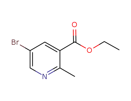 Molecular Structure of 129477-21-0 (5-Bromo-2-methyl-nicotinic acid ethyl ester)