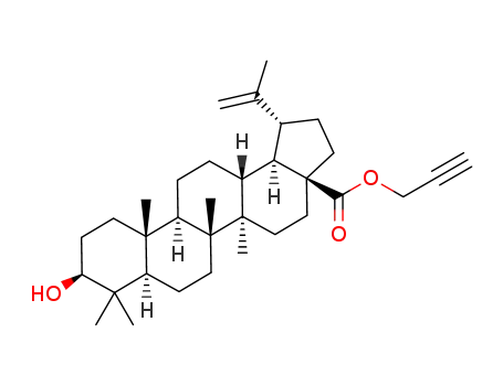 Molecular Structure of 1400262-27-2 (prop-2'-ynyl 3β-hydroxylup-20(29)-en-28-oate)
