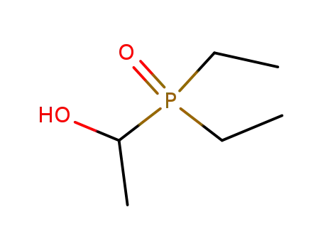 Molecular Structure of 30343-16-9 (Diethyl-α-hydroxyethylphosphinoxid)