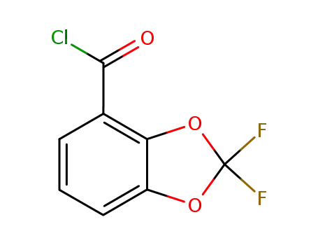 Molecular Structure of 143096-86-0 (2,2-Difluoro-1,3-benzodioxole-4-carbonyl chloride)