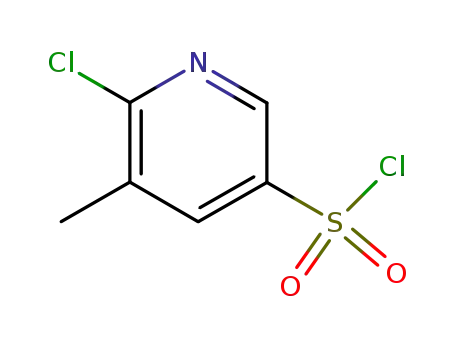 Molecular Structure of 37105-10-5 (6-chloro-5-Methylpyridine-3-sulfonyl chloride)