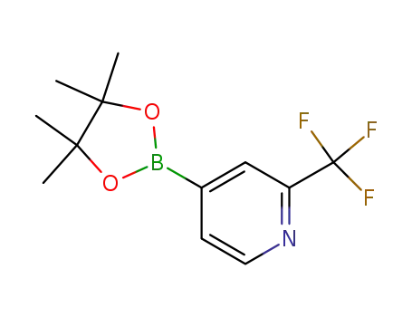 Molecular Structure of 1036990-42-7 (2-(TRIFLUOROMETHYL)PYRIDINE-4-BORONIC ACID PINACOL ESTER)