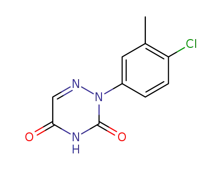 Molecular Structure of 57715-76-1 (2-(4-Chloro-3-methylphenyl)-1,2,4-triazine-3,5(2H,4H)-dione)
