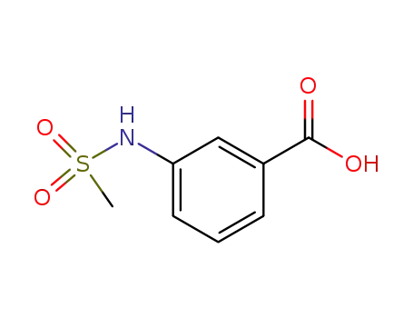 Molecular Structure of 28547-13-9 (3-(METHANESULFONYLAMINO)BENZOIC ACID)