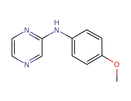 Molecular Structure of 1022128-78-4 (N-(4-Methoxyphenyl)pyrazin-2-amine)