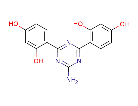 Molecular Structure of 1853-72-1 (4-[4-amino-6-(2,4-dihydroxyphenyl)-1,3,5-triazin-2-yl]benzene-1,3-diol)