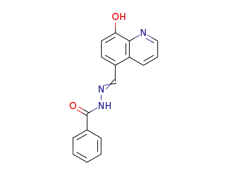 Molecular Structure of 17076-07-2 (N'-((8-hydroxyquinolin-5-yl)methylene)benzohydrazide)