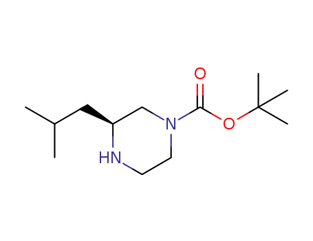 Molecular Structure of 928025-62-1 ((S)-1-BOC-3-ISOBUTYLPIPERAZINE)