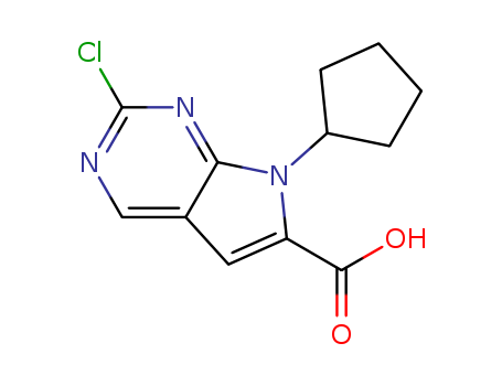1211443-58-1,2-chloro-7-cyclopentyl-7H-pyrrolo[2,3-d]pyrimidine-6-carboxylic acid,2-chloro-7-cyclopentyl-7H-pyrrolo[2,3-d]pyrimidine-6-carboxylic acid