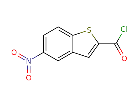 Molecular Structure of 86010-32-4 (5-NITRO-1-BENZOTHIOPHENE-2-CARBONYL CHLORIDE)