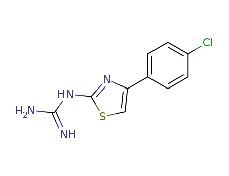 Molecular Structure of 7120-02-7 (N-[4-(4-CHLORO-PHENYL)-THIAZOL-2-YL]-GUANIDINE)